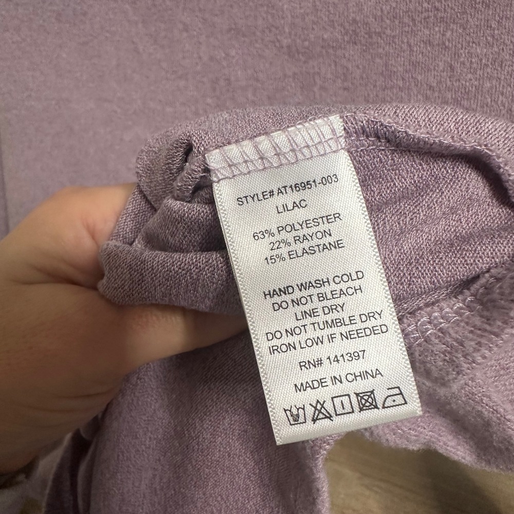 ASTR The Label Womens Off Shoulder Long Sleeve Sweater Lilac Dolman Sleeve US L - Picture 4 of 9
